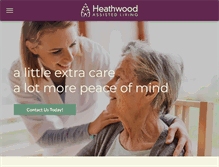 Tablet Screenshot of heathwoodassistedliving.com